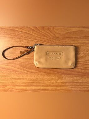Coach Leatherware Est. 1941 Tan/Caramel  Leather Wristlet